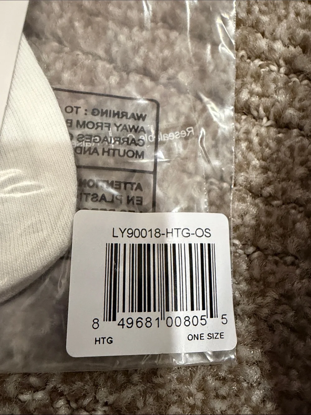 Burt’s bees white infant mittens
